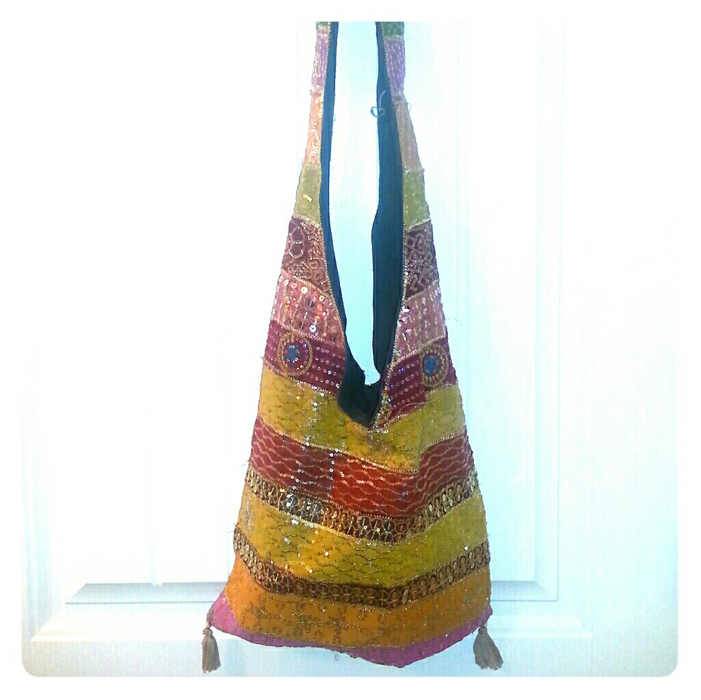 SALE 3/$12 Colorful gypsy style purse with tassels